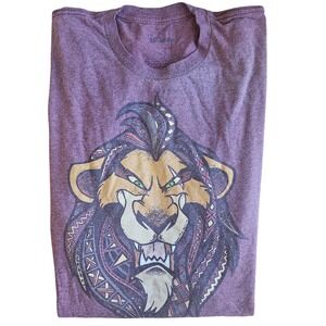 Disney The Lion‎ King Scar T Shirt Mens XL Burgundy Tee Evil Villain Unisex